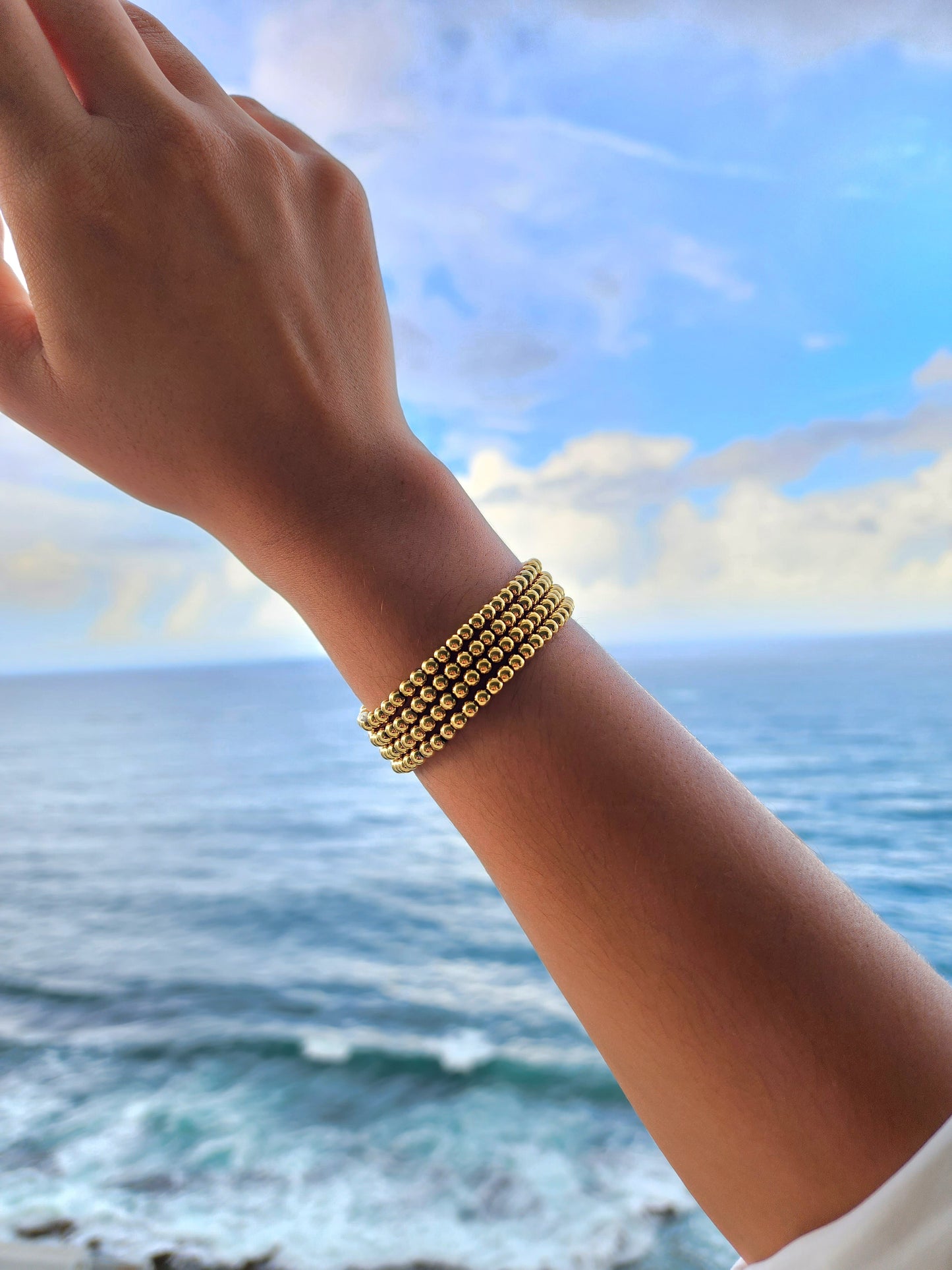 Gold plated bead bracelets